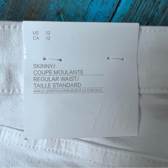 H&M White Skinny Jeans Size 12 - Picture 5 of 6